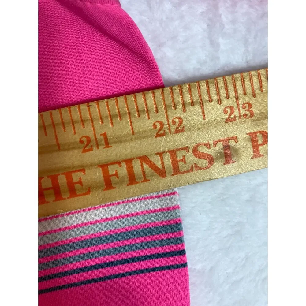 Nike Golf Tour Performance Dri-Fit Pink Striped Short Sleeve Polo Shirt‎ Men's M